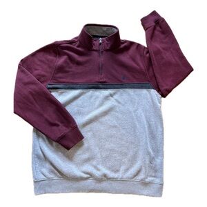 Izod Men’s Quarter Zip Sweatshirt Advantage Performance Stretch Large Academia